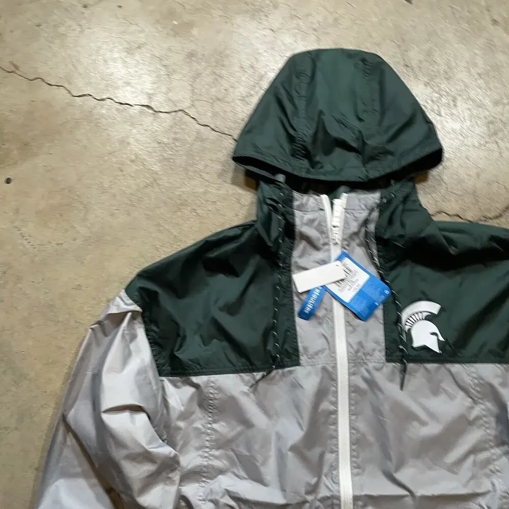 Columbia Men Flash Challenger Windbreaker Jacket Michigan State Spartans Sz L - Picture 3 of 6